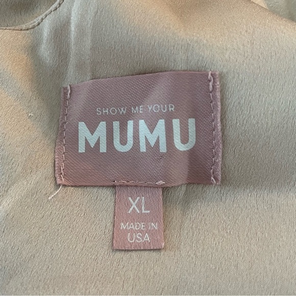 Show me your Mumu Alexis ruffled satin midi dress with belt 20316 - Picture 14 of 16